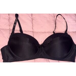 Mamia Womens Black Wirefree Bra Lightly Lined T-Shirt Bra 36C